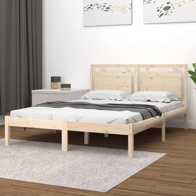 vidaXL - Bedframe - massief - hout - 120x190 - cm