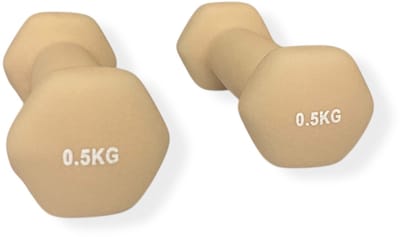 Padisport - Dumbells 0.5 Kg - Halter - Gewichten Set Halters - Gewichten 0.5 Kg - Beige - Gewichten