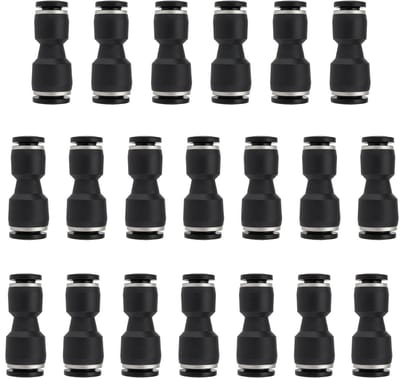 BRENZOOS- Reducer 20 Stuks - 6mm/8mm Aansluiting - Pneumatische Fittingen - Quick Release - Roestvrijstalen Snap - Duurzaam Materiaal