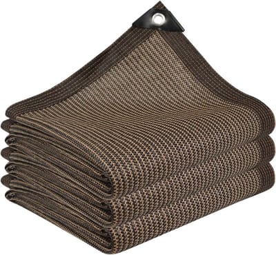 KZQ Zonwerend Doek Bruin 4x5 M Ademend Zonneschermnet Voor Plantenkas Binnenplaats En Balkon Buitengebruik