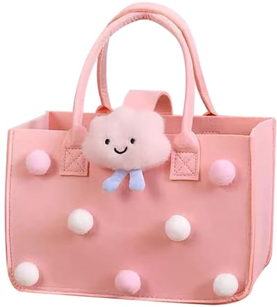 tas, shopper, boodschappentas, grote boodschappentas, opvouwbare vilten tas, draagtas, boodschappenmand, vilten hengseltas, dames, shopping, schattige roze tas voor uitgaan, winkelen,