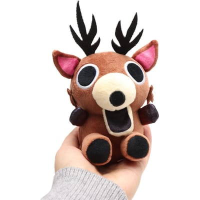 15cm Hertenmaatje Pluche Speelgoed 99 Nachten in het Bos Knuffelpop Schattige Tasbedel Cadeau voor Kinderen Game Fans Halloween Kerst 15cm black