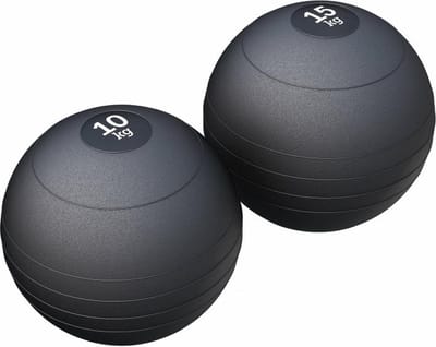 Gorilla Sports Slam Ball Set - 25 kg - 2 Trainingsballen - Slijtvast - Zwart
