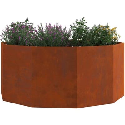 vidaXL Plantenbak Roestig 120 x 120 x 50 cm weervast staal