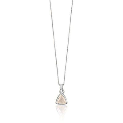 Petit Comité - Ketting Dames Geboortesteen Maansteen Juni (Zilver) - Cadeau Dames