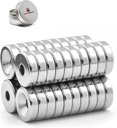 Brute Strength - Super sterke ring magneten - Rond - 15 x 4 mm met 4 mm gat - 40 Stuks - Ringmagneten - Neodymium magneet sterk