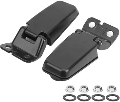 Dailygoods- Achterklep Scharnieren Zwart - 1 Paar - ABS/Aluminium - Onderdeelnummer 90320-7S000 - Compatibel met Infiniti QX56/Nissan Armada/Pathfinder - Inclusief Moeren/Pakkingen - Scharnier