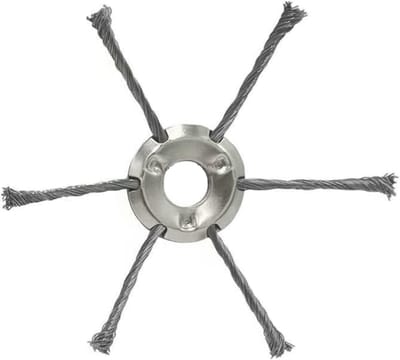 Draadmaaierkop - Roterende onkruidborstel - Trimmerkop - Binnendiameter gat 25,4 mm - Gatdiameter voor lithium-accu - Grasmaaier (6T)