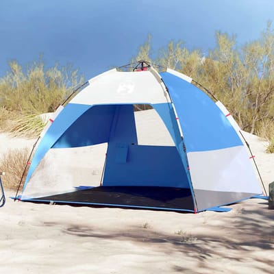 vidaXL - Strandtent - 2-persoons - waterdicht - snelontgrendeling - azuurblauw