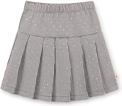 Moodstreet Check Diamonds Pleaded Skirt Meisjes - Korte rok - Zwart - Maat 122/128