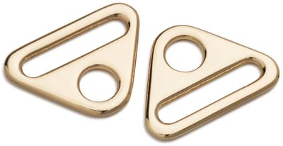 PRYM Driehoek-ringen met gleuf 25mm new gold 615831 - Prym