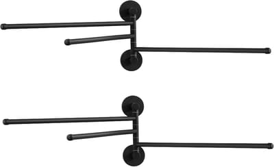 Auralum max Handdoekrek (2 Set) -60 Handdoekhouder - Handdoekstang - RVS - Badkamer voor Wandmontage Badhanddoekrek - Handdoekstang - Zelfklevend / Zonder Boren - Zilver