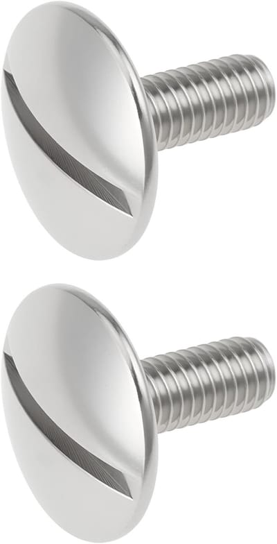 2x sleufschroeven met gebogen zijplaat M6x16mm roestvrij staal - compatibel met Bultaco - Pursang - Sherpa - 26.00.362
