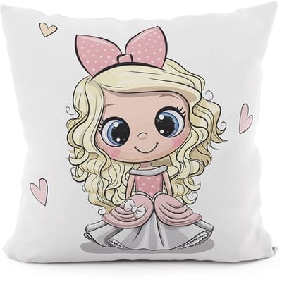 Decoratieve Kussenhoes 40x40cm Velours Meisje - Zacht & Veilig
