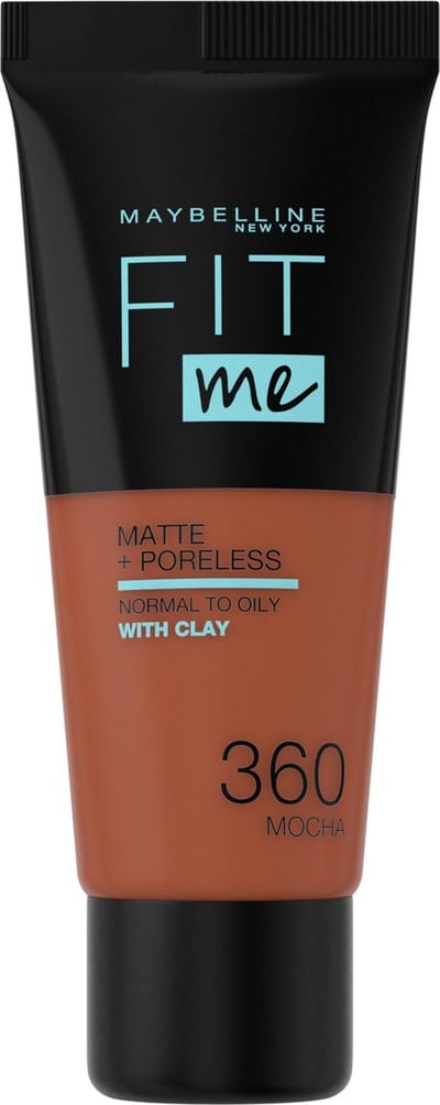 Maybelline New York - Fit Me Matte + Poreless Foundation - 360 Mocha - Medium Dekkende Foundation met Matte Finish voor de Normale tot Vette Huid - 30 ml