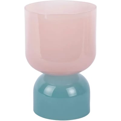 Present Time Vaas Colores Small - Zachtroze - Ø15cm - Glas - Modern - Bloemenvaas - Woondecoratie - Decoratieve vaas voor woonkamer of slaapkamer