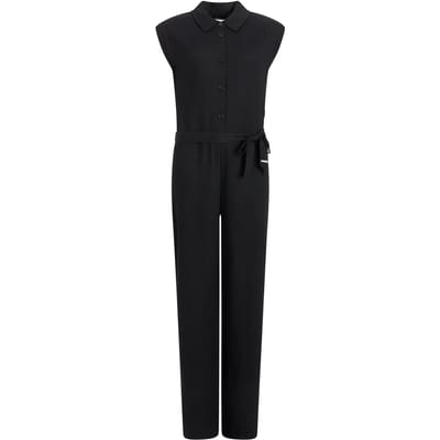 Protest PRTKenzy - Jumpsuit Dames - Normale pasvorm Knoopsluiting - Zwart
