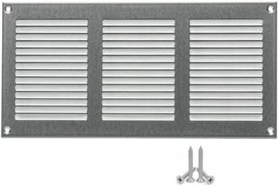 Metaal ventilatierooster 300x150mm met insectenbescherming - Rooster voor ventilatie en afvoer