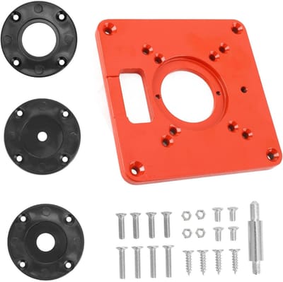 Aluminium Plaat Frees - Houtbewerking Inzetstuk Router - Precisie Frezen - Krasbestendige Beschermhoes - 120 x 120 x 8 mm
