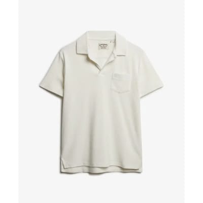Superdry Towelling Korte Mouw Poloshirt Wit M Man