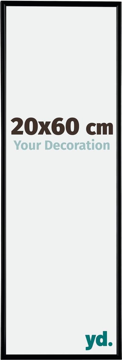 Your Decoration - Fotolijst 20x60 cm - Kunststof - Zwart Mat - Evry