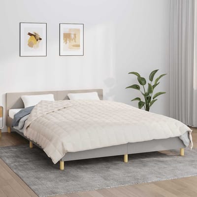 vidaXL - Verzwaringsdeken - 200x200 - cm - 13 - kg - stof - lichtcrèmekleurig