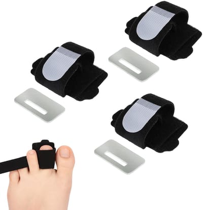 Set van 3 Teennagelcorrectors met Aluminium Plaat voor Hammerteen en Klauwtteen, Bandages voor Mannen en Vrouwen