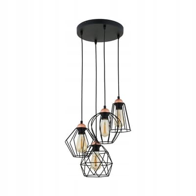 GALAXY 1643 TK Hanglamp - Industrieel Design Metaal Zwart