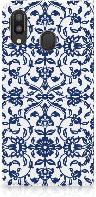 Book Case voor Samsung Galaxy M20 Smart Cover Flower Blue