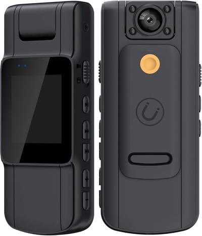 Mini Bodycamera - Draagbare Recorder - Veiligheid Opnemen - 180 Graden Lens - 1080P HD - Zwart
