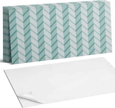 Coloray Plaktegels - Zigzag gestreept patroon Wandtegel Zelfklevend - 60 cm x 30 cm - Turkoois Plaktegels - 6 stuks - Rechthoek PVC Tegels - Plaktegels Keuken - Zelfklevende Vloertegels Badkamer - Vinyl Tegels Zelfklevend - Zelfklevende Wandtegels