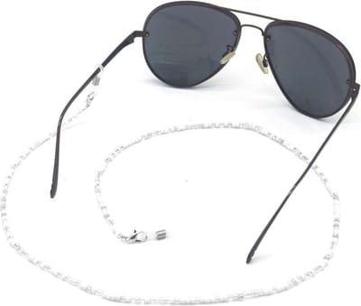 Zonnebrilkoord - kralen - wit - zomer - strand - beach - vrouwen - accessoire - zonnebril – hip