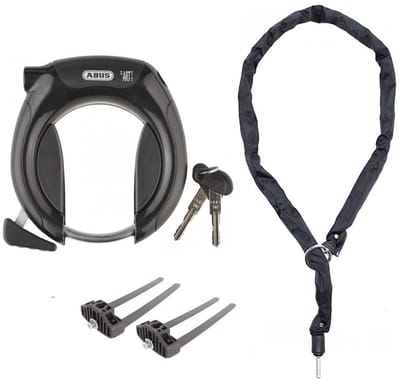 Abus Pro Shield 5850s ART2 inclusief 100cm insteekketting en bevestiging set- Zwart