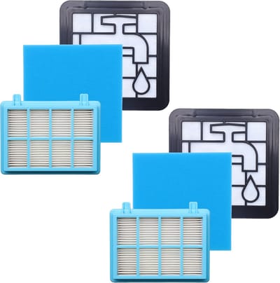 2 Stuks - Filterset Geschikt voor Philips Philips FC8010/01 ,PowerPro Compact/PowerPro City Series: FC9 - Stofzuiger onderhoud en reinigings accessoires - Allergie Filter Replacement Kit - Motorfilter + Schuimfilter + Hepa Filter - Duurzaam - 3 in 1