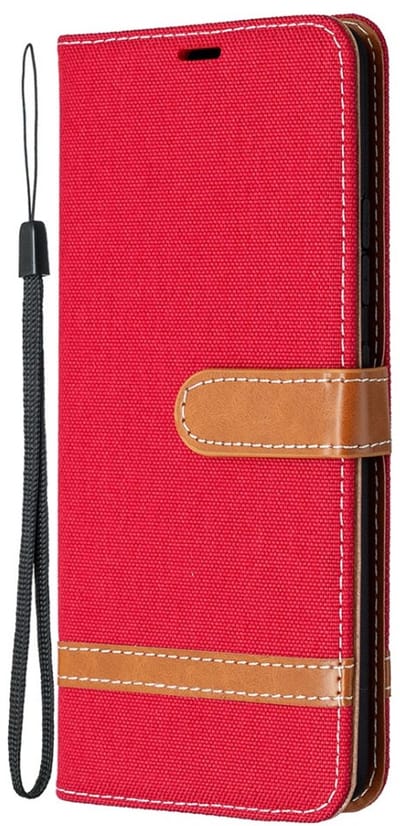 Coverup Hoesje - Geschikt voor Samsung Galaxy A42 Hoesje - Coverup Denim Book Case - Rood