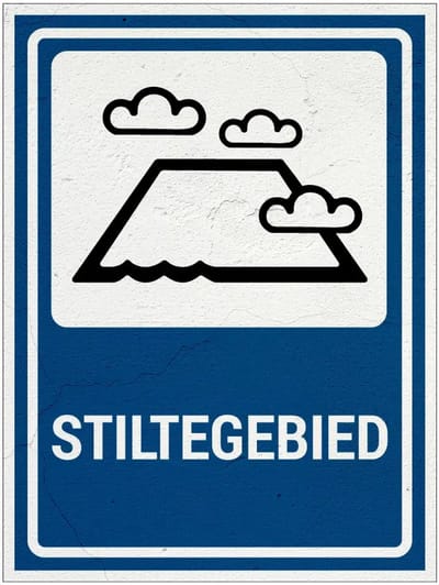 Stiltegebied bord - L306B | Sign Again materiaal | 20 x 15 cm