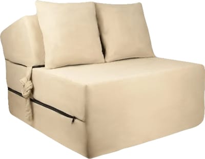 Opvouwbaar matras - 1 persoons - 70x200x15 cm - crème