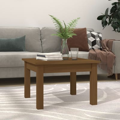 vidaXL - Salontafel - 45x45x30 - cm - massief - grenenhout - honingbruin