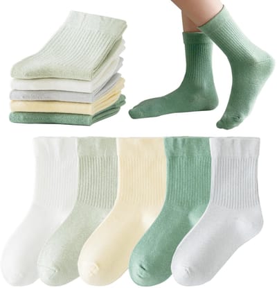 Dailygoods- Peutersokken 5 Paar - Katoenen Sokken - Ademend/Slijtvast - Elastische Bovenkant - Machinewasbaar - Maat S 21-24EU - Kinder Sokken