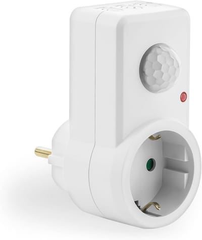 Infrarood Bewegingsmelder voor Binnen met Stopcontact en Lichtsensor - 120° Bereik en Instelbare Gevoeligheid