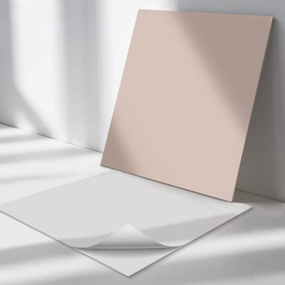Wallfluent Vinyl Tegels - Kleur Lichtbruin Zelfklevende Vinyl Tegels - 30 cm x 30 cm - Uniform Vinyl Tegels - Set van 9 - Vierkant PVC Tegels - Patroon Plaktegels - Vinyl Wandtegels - Plaktegels Keuken en Badkamer