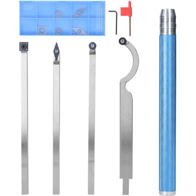 12 stuks/set hoge hardheid metalen draaibank draaigereedschapset boorstanghouderset voor het verwerken van staal veelkleurig