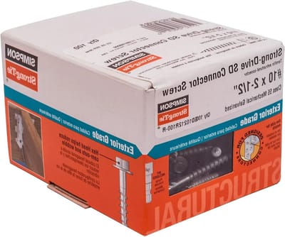 Verbindingsschroef - Ankerschroef - Bevestigen van hout - Duurzaam gelegeerd staal - 10x2.5