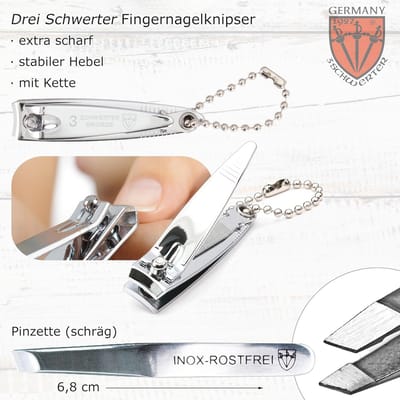 6-delige Manicure Set met Huidschaar, Nagelknipper, Pincet en Nagelvijlen - Voor Perfecte Nagelverzorging