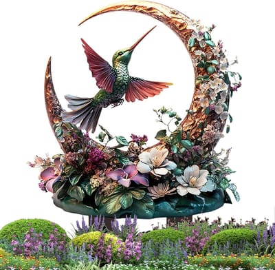 Decoratieve plantenstok - Tuinspies vogel - Tuin decoreren - Weerbestendig acryl - 30 cm hoog