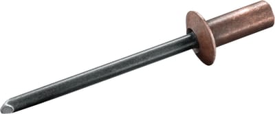GOEBEL® - 1000 x Gesloten blindklinknagels (Ø x L) 3,2 x 8 mm - Koper / Staal verzinkt - Vlakke kop - CUP - 2000232800 - Popnagel