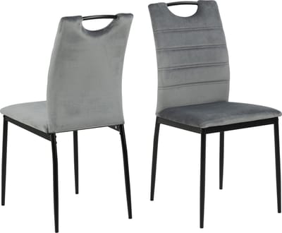 Giga Living Eetkamerstoel Erosen - Donkergrijs Stof - Zithoogte 46cm - Set van 4