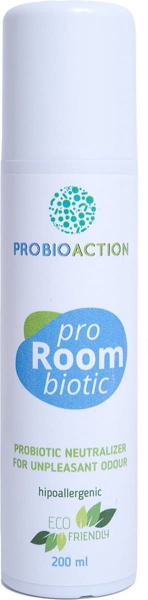 ProbioAction Kamerverfrisser - Probiotsche geurneutralisator - Geurverwijderaar - Tabak en rooklucht geurverwijderaar - Verwijderen nare geuren - Neutraliseert etensgeuren - Gourmetten en olliebollen geurverwijderaar - 100% natuurlijk - 200 ml -