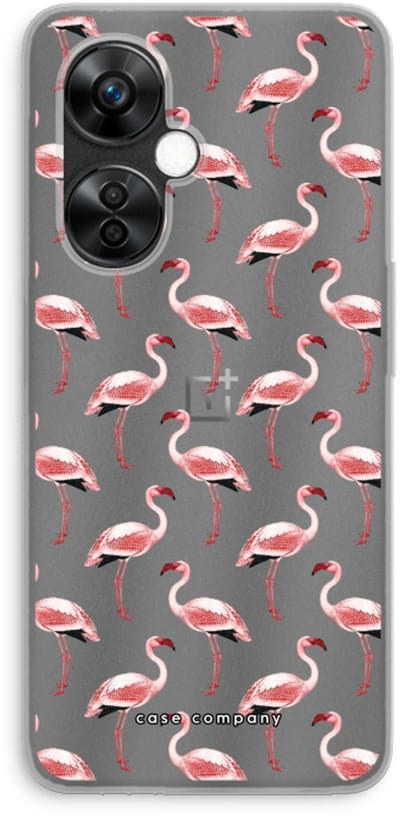 Case Company® - Hoesje geschikt voor OnePlus Nord CE 3 Lite hoesje - Flamingo - Soft Cover Telefoonhoesje - Bescherming aan alle Kanten en Schermrand