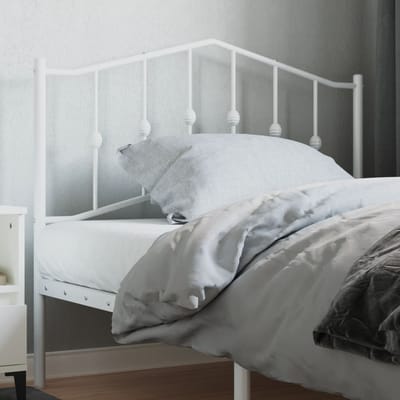 vidaXL - Vervangend - hoofdbord - 107 - cm - metaal - wit